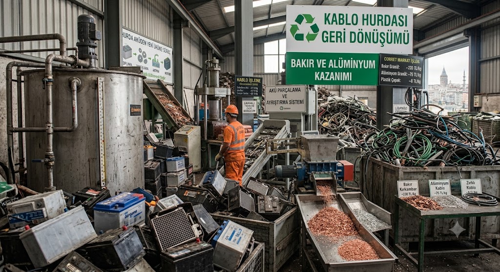 Bakır iletkenli karışık kablo hurdası