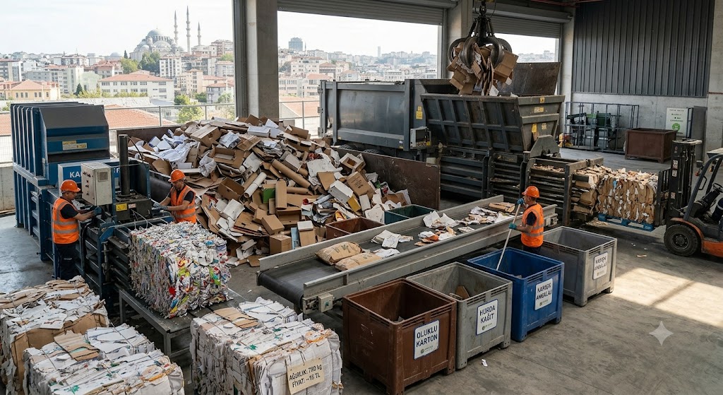 Balyalanmış karton ve kağıt hurdası